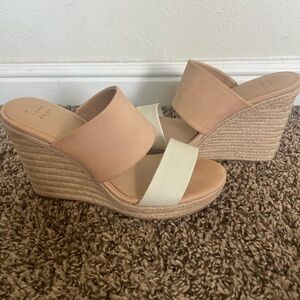 Target A New Day Wedges: Tan and Cream Wedge Sandals
